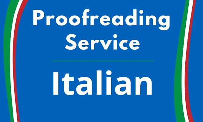 Gig Preview - Proofread your italian text