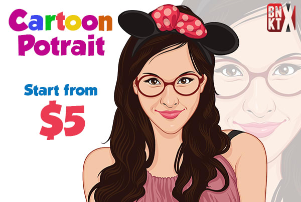 Gig Preview - Draw cartoon portrait vector