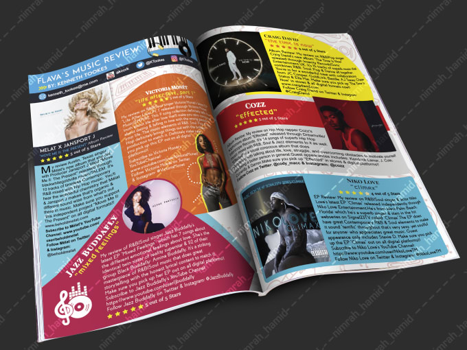 Gig Preview - Design elegant mag cover, pages layout, ads and yearbook