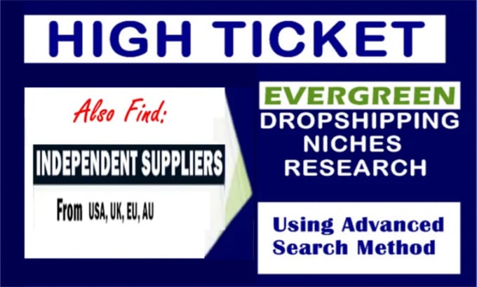 Gig Preview - Do niche product  research for high ticket ecommerce dropshipping online store