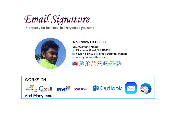 Gig Preview - Design HTML email signature for your email design