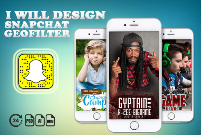 Gig Preview - Design a custom snapchat geofilter in 24 hours