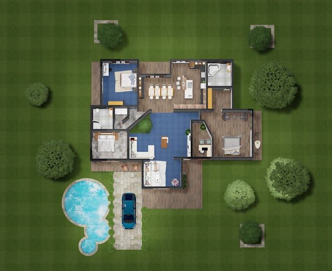 Gig Preview - Create stunning 3d house floor plans for your home design