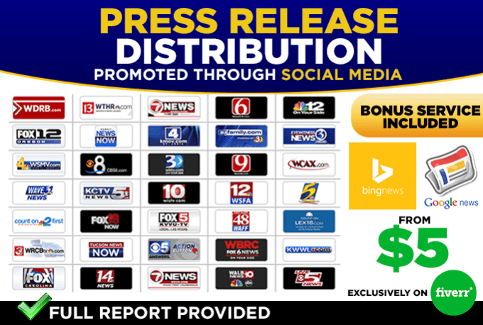 Gig Preview - Do press release distribution with social media marketing