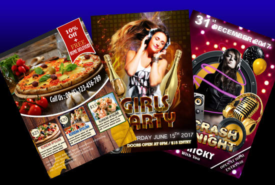 Gig Preview - Design any flyer,brochure,restaurant menu, poster