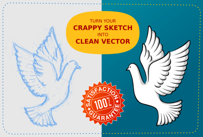 Gig Preview - Turn your crappy sketch into amazing vector images