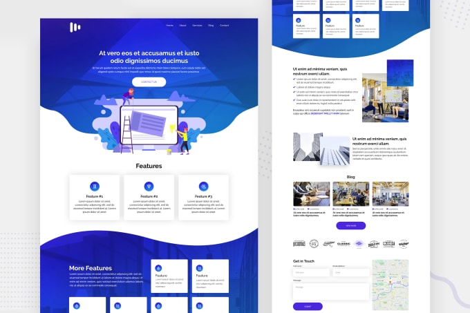 Gig Preview - Design website UI UX figma landing page design or wordpress website