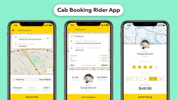 Gig Preview - Design and develop a taxi booking app like uber