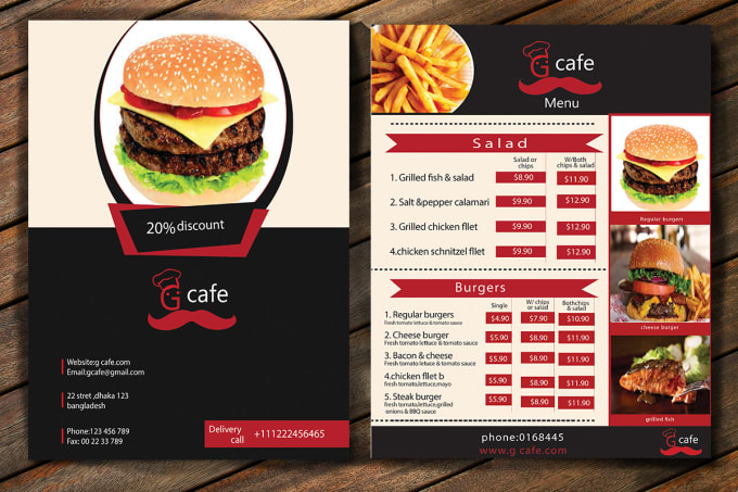 Gig Preview - Create catalogue,restaurant menu, service menu design