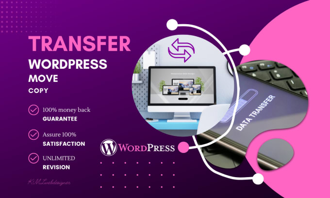 Gig Preview - Move transfer copy wordpress website to new hosting