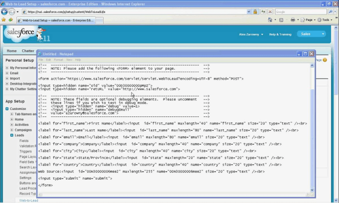 Gig Preview - Create a responsive webtolead form with setup in salesforce