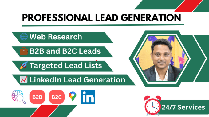 Gig Preview - Lead generation for your targeted business