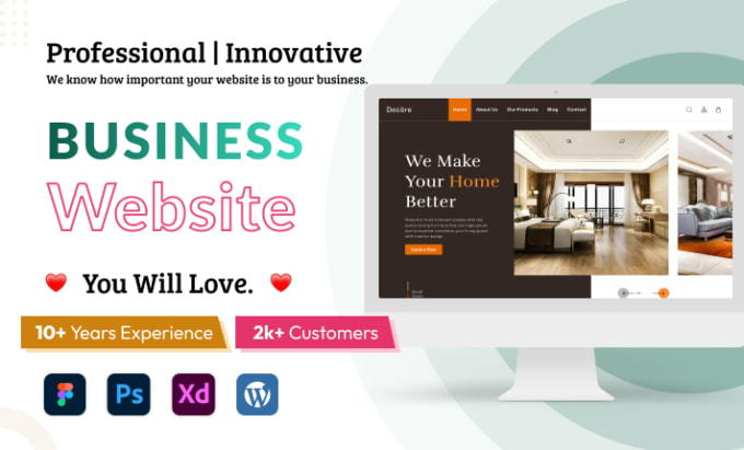 Gig Preview - Design and develop superb website for your company