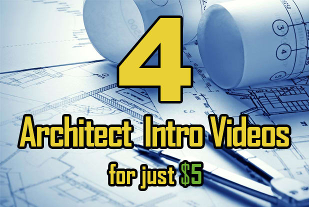 Gig Preview - Create all 4 architect construction logo intro video