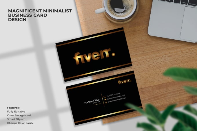 Gig Preview - Design magnificent minimalist business card design