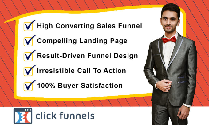 Bestseller - design clickfunnels sales funnel landing page