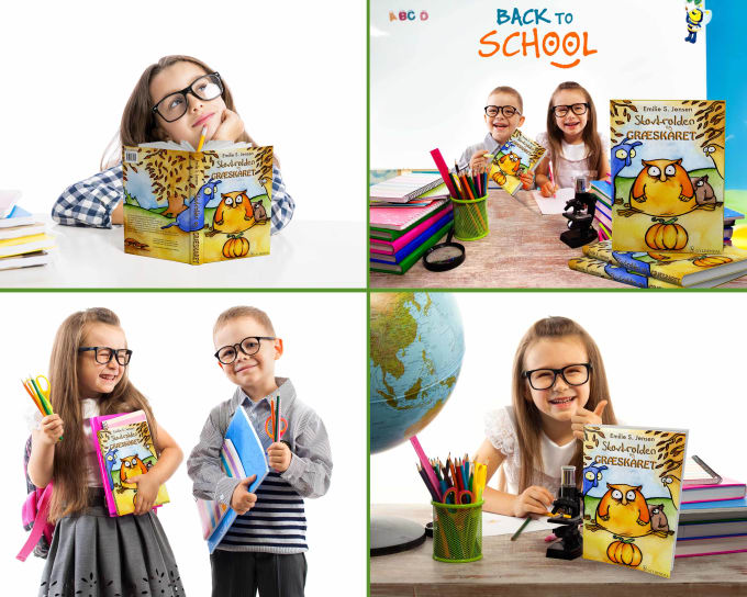 Gig Preview - Create 5 different children 3d book mockup