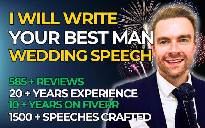 Gig Preview - Write your best man wedding speech and wow the wedding