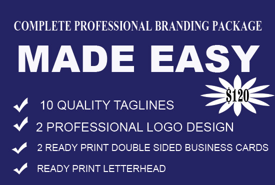 Gig Preview - Provide taglines,logo,business card for your business