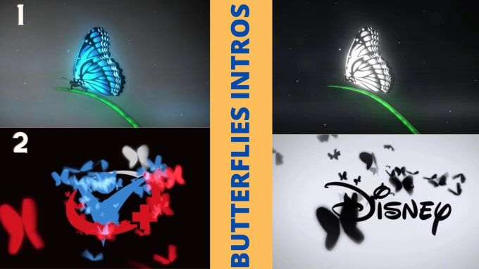 Gig Preview - Create an amazing butterflies logo intro animation