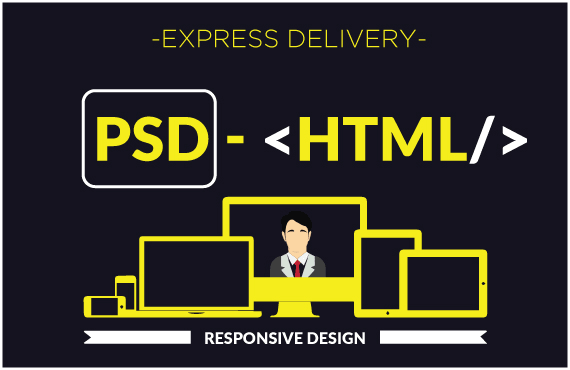 Gig Preview - Convert your PSD to responsive html css or using bootstrap