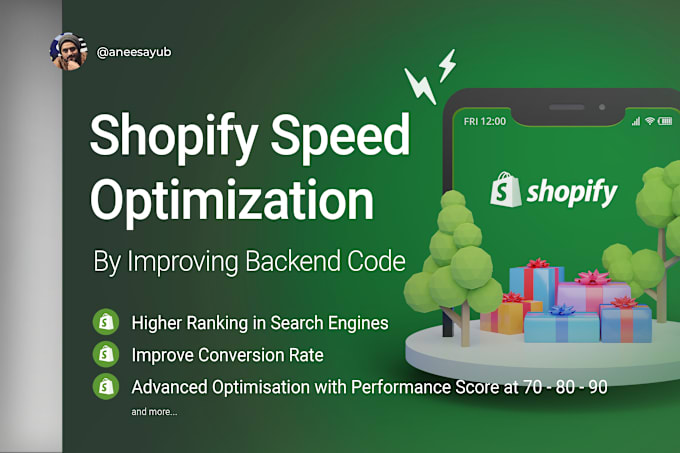 Gig Preview - Do advanced shopify speed optimization by improving backend code