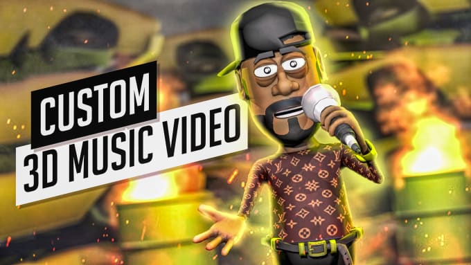 Gig Preview - Create your custom 3d animated music video