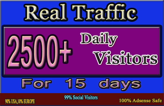 Gig Preview - Drive real traffic, visitors,boost your website or blog