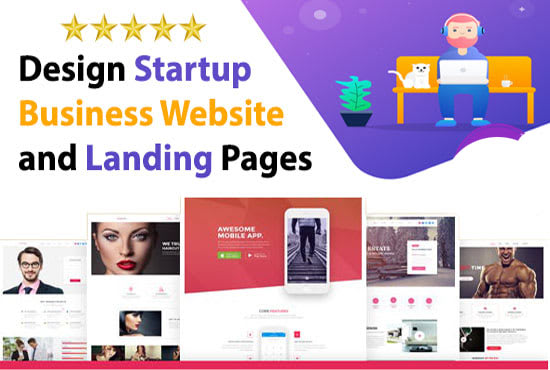 Gig Preview - Design startup business website and landing pages