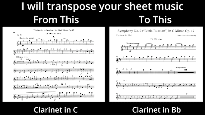 Gig Preview - Transpose your instrumental sheet music