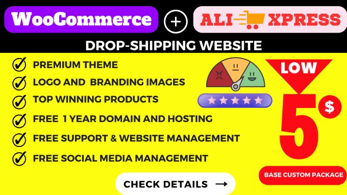 Gig Preview - Create an aliexpress dropshipping affiliate website for you