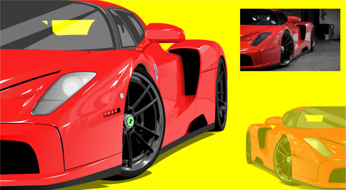 Gig Preview - Design your car or any vehicles to vector illustration ready to print