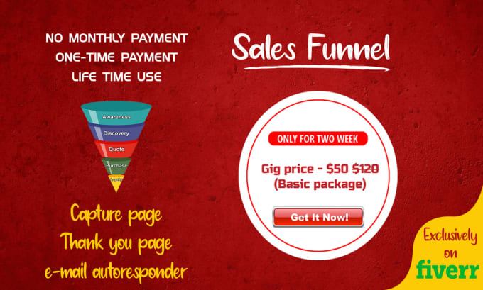 Gig Preview - Create a capture page or landing page with high converting sales funnel