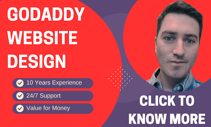 Gig Preview - Do godaddy website design, godaddy website redesign and landing page