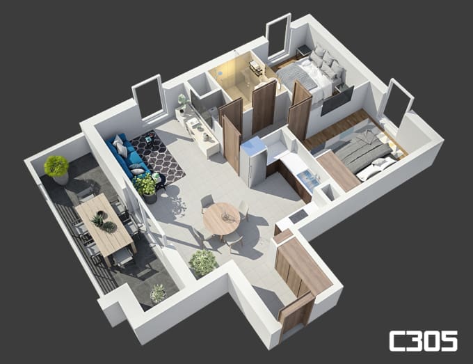 Gig Preview - Design the most authentic 3d floor plan