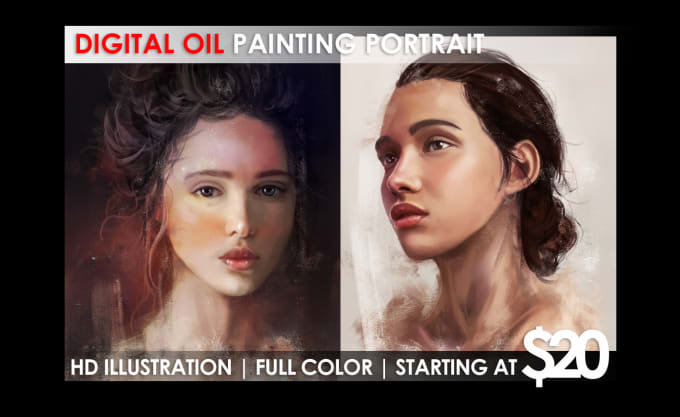 Gig Preview - Make stunning digital oil painting portrait