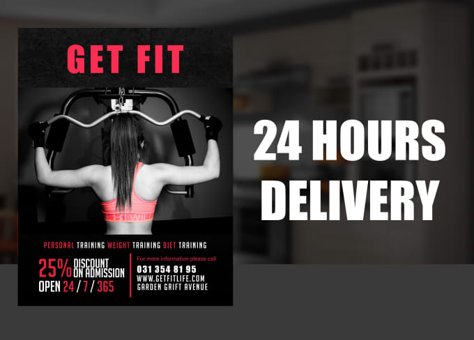 Gig Preview - Design fitness, gym, sport and health flyer, poster