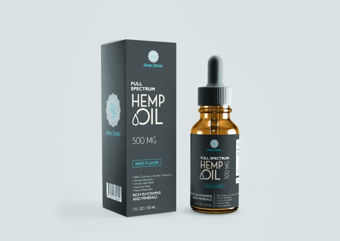 Gig Preview - Design cbd or hemp product packaging box and label