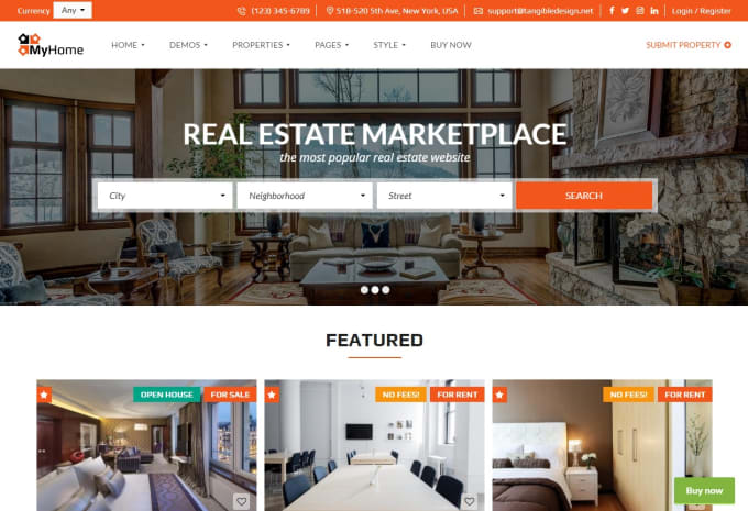 Gig Preview - Design best real estate, idx mls, housing wordpress website