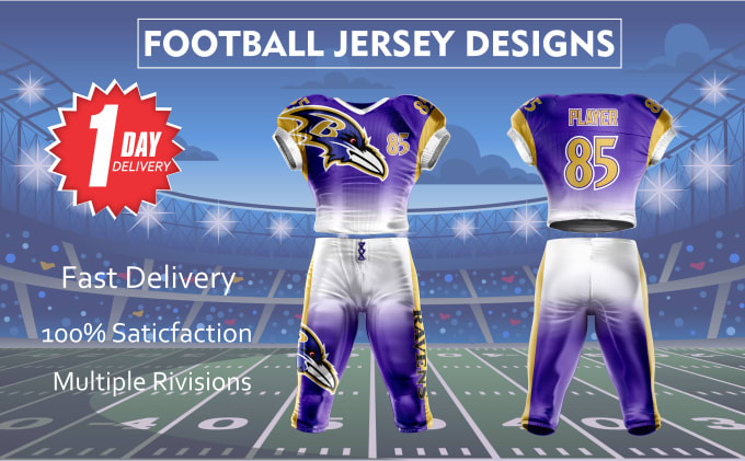 Graphicsguru11: I will design best american football uniform and 3d mockup  for $25 on fiverr.com