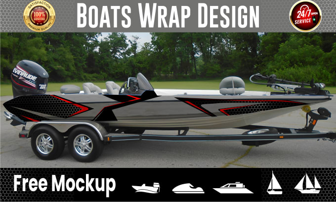 Gig Preview - Design a stunning boat wrap that grow your business