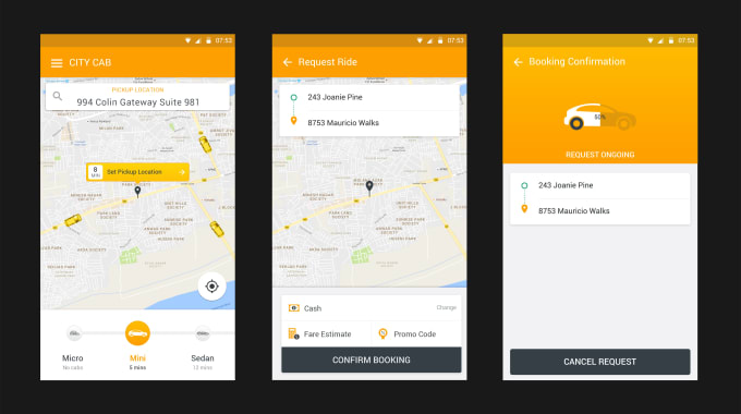 Gig Preview - Taxi booking app, cab app map location app with admin panel