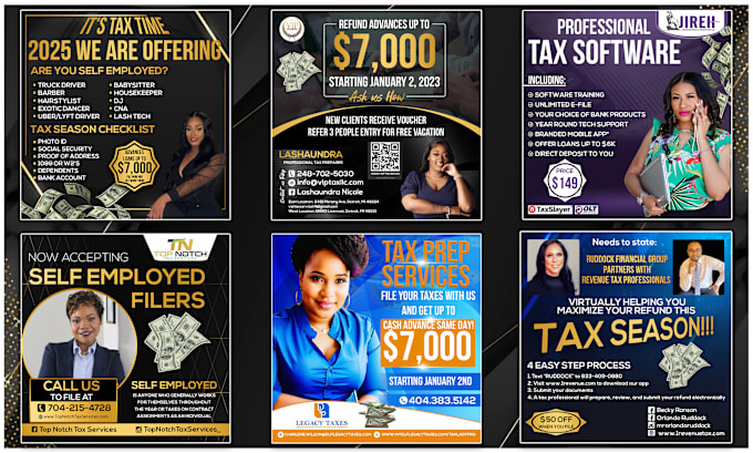 Gig Preview - Design unique tax flyer for your business