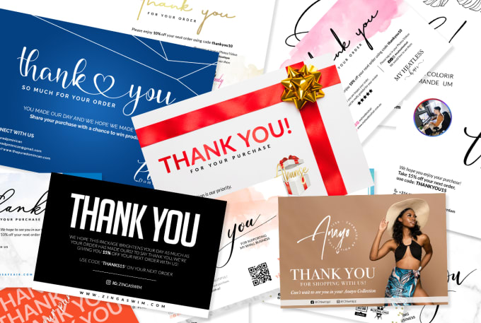 Gig Preview - Design a custom thank you card in 6h