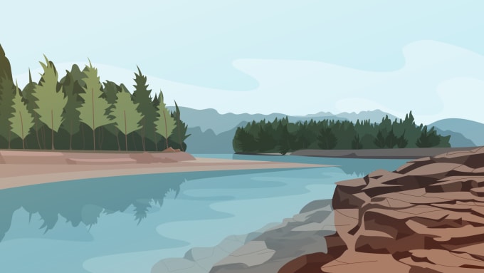 Gig Preview - Draw digital landscapes, vector background