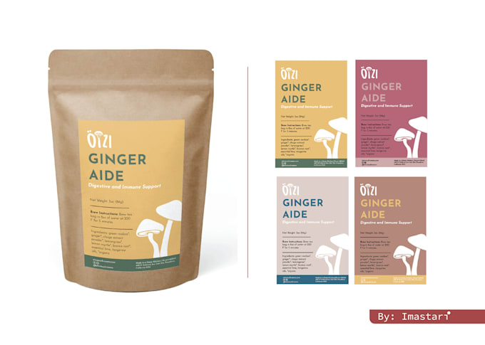 Gig Preview - Design minimalist premium tea and coffee packaging label