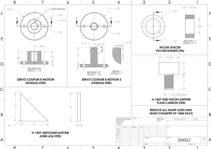 Gig Preview - Make 2d drawing for manufacturing and fabrication