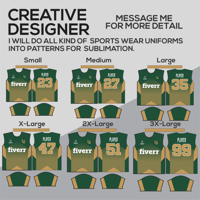 Gig Preview - Layout jersey design into pattern for sublimation