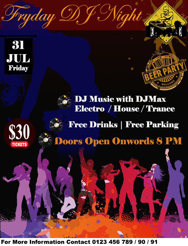 Gig Preview - Do party events posters brochures design professionally