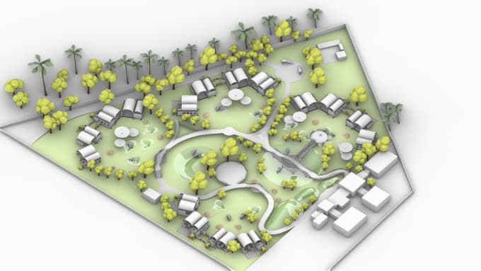 Gig Preview - Render and model architecture site, master plan, urban and landscape design